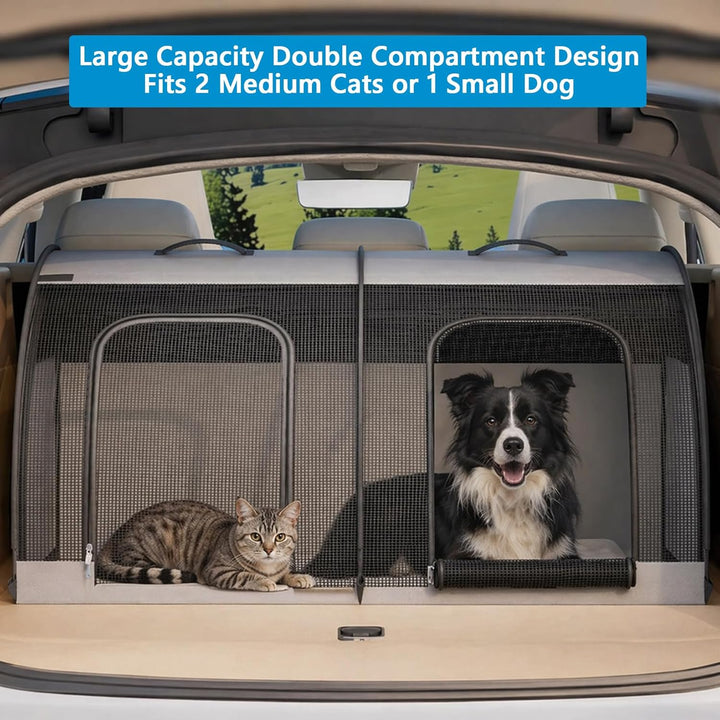 Flatbare Hundeautositz, Waschbares Katzentransportbox, Wasserdichter Hundetransportbox, Extra Stabil