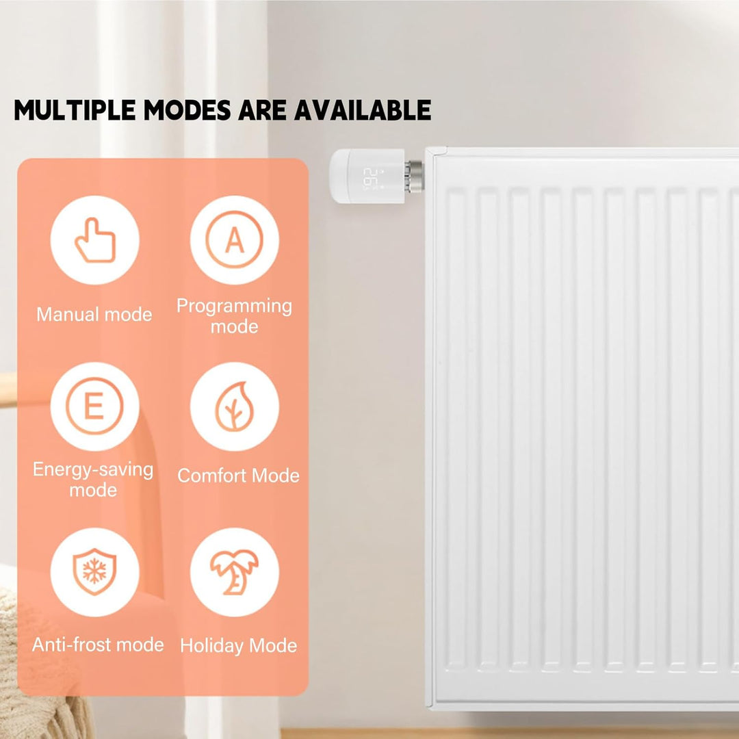 Smart Heizkörperthermostat, WiFi Thermostat Heizungsregler Heizungsthermostat mit App Steuerung&Spra
