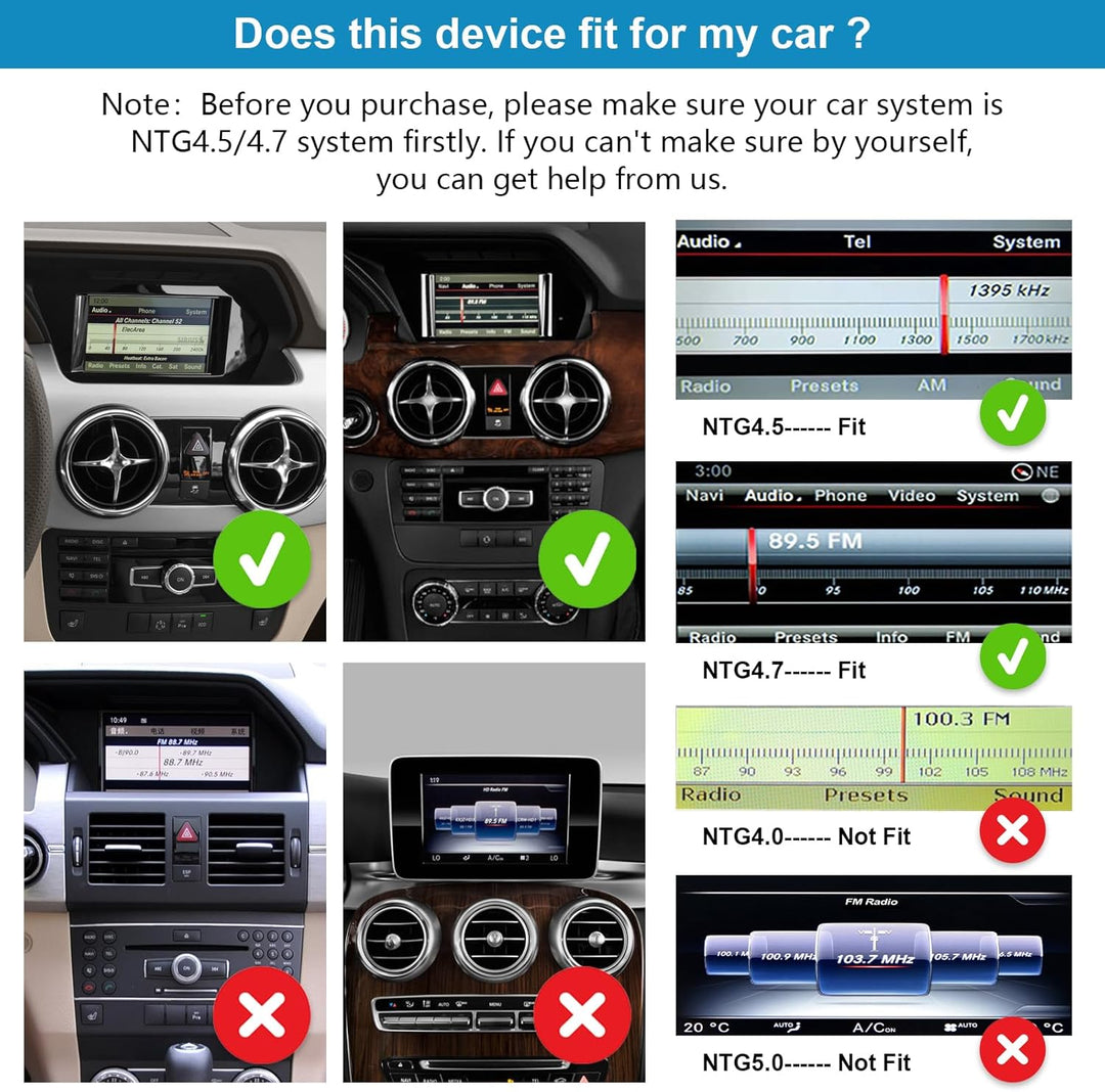 Autoradio 12,3 Zoll Touchscreen mit kabellosem Carplay und Android Auto für 2013-2015 Mercedes Benz