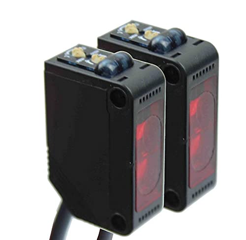 Einweg-Lichtschranke 12-24V PNP 100mA bis 15 Meter NC NO Infrarotlichtschranke Lichtsensor Lichttast