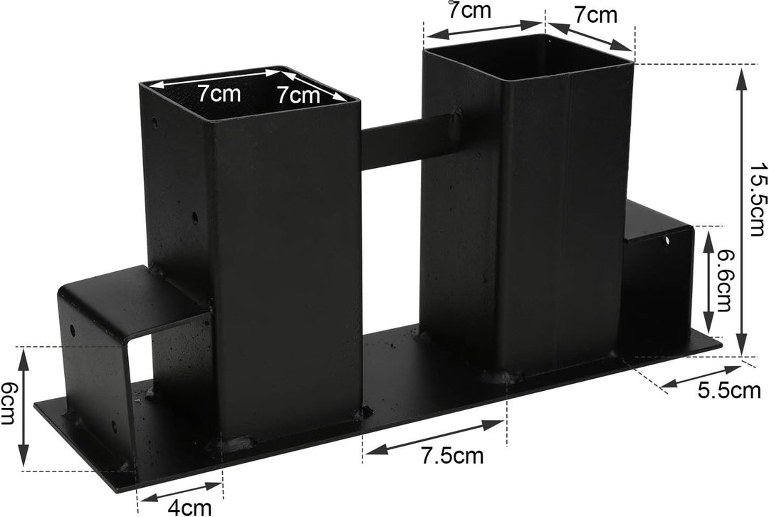 Eulenke Holzstapelhilfe 4 Stück, stabile Brennholz Stapelhilfe, schwarz Holzstapelhalter aus dickem