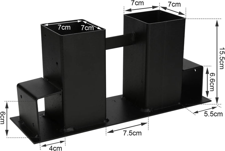 Eulenke Holzstapelhilfe 4 Stück, stabile Brennholz Stapelhilfe, schwarz Holzstapelhalter aus dickem