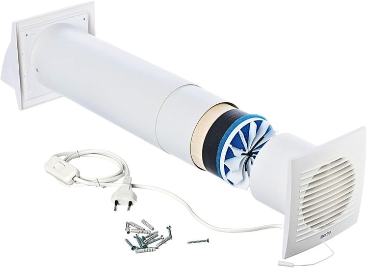 Ø 125mm Dezentrale Wohnraumlüftung mit Wärmerückgewinnung - Mit Kabel und Zugschnur Mit Kabel und Zu