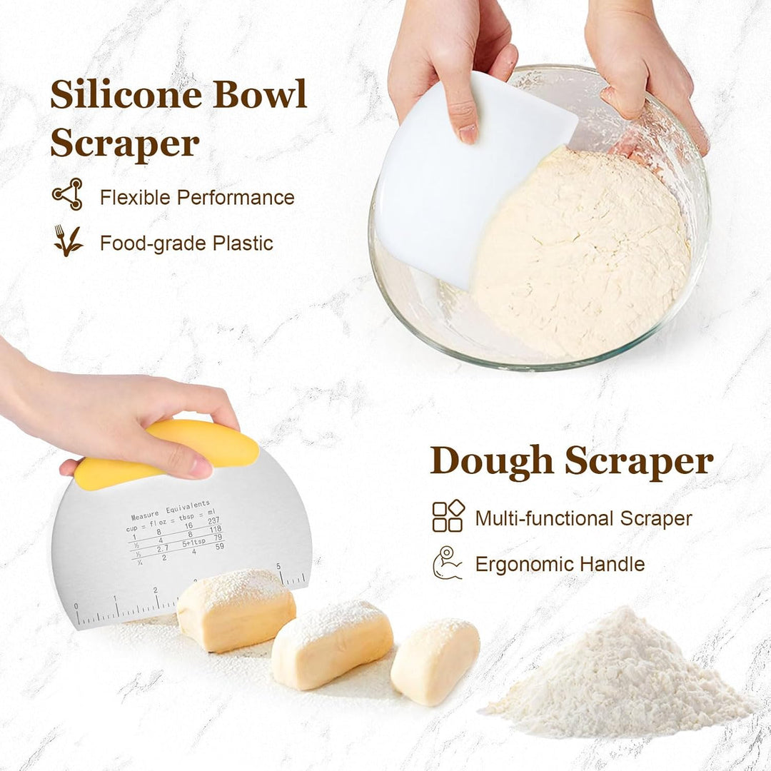 SHANNA GäRköRbchen, GäRkorb 15 Teilig, Sauerteig Starter Set, Brot Backen, GäRköRbchen Oval und Rund