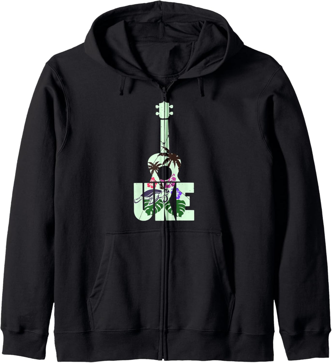 Ukulele Gitarre Tropisches Geschenk Kapuzenjacke