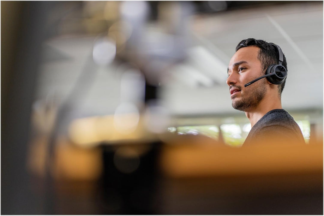 Plantronics Poly – schnurloses Voyager 4320 UC-Headset mit Ladestation (Plantronics) – Kopfhörer mit