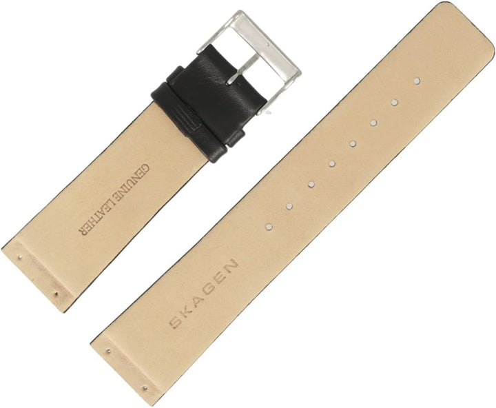 Skagen Uhrenarmband 22mm Leder Schwarz - 233XXL