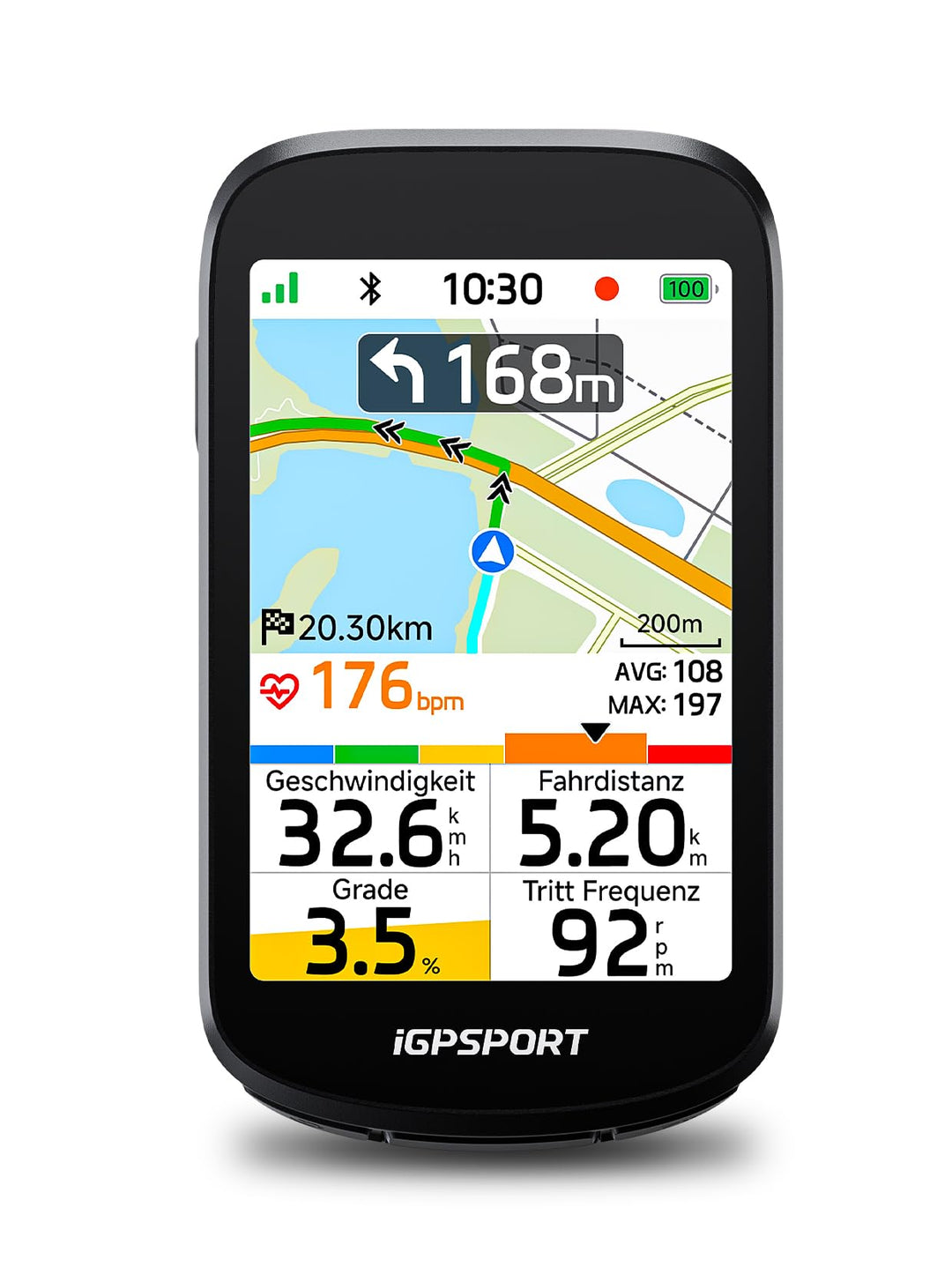 iGPSPORT BSC500 Fahrradcomputer, 3,3-Zoll-Touchscreen, Karten- und Sprachnavigation, E-Bike-Modus, B