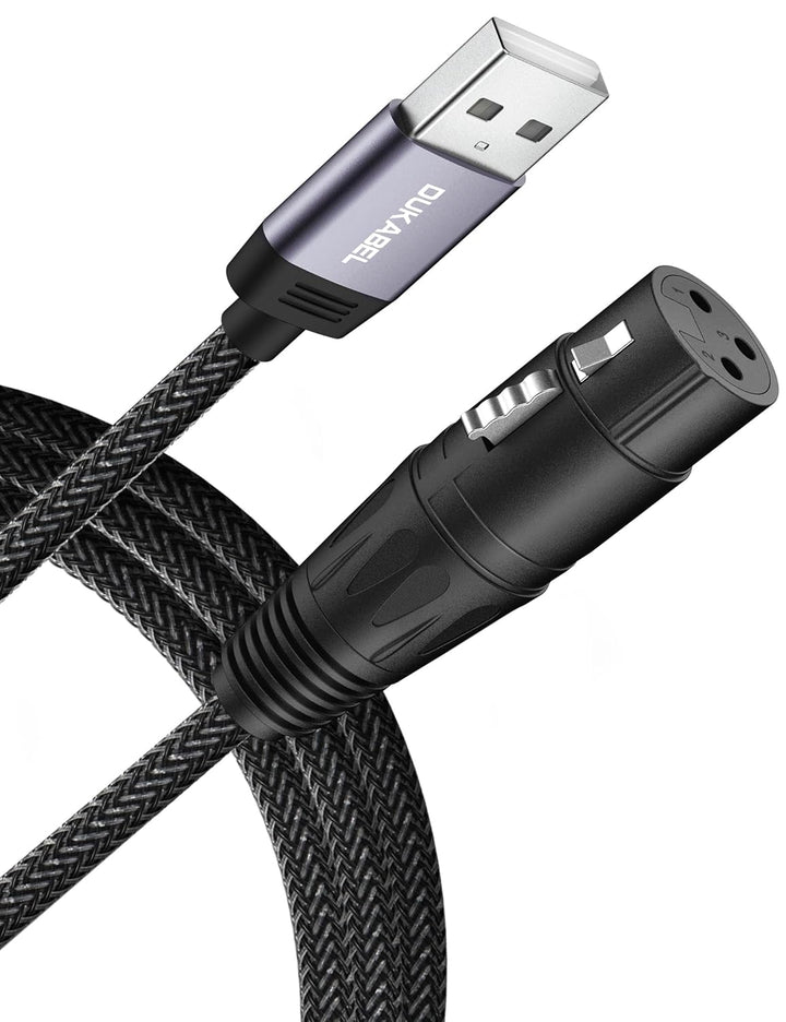 DuKabel XLR auf USB Adapter Type A Stecker auf XLR Buchse Mikrofonkabel für Aufnahmen, Live-Übertrag