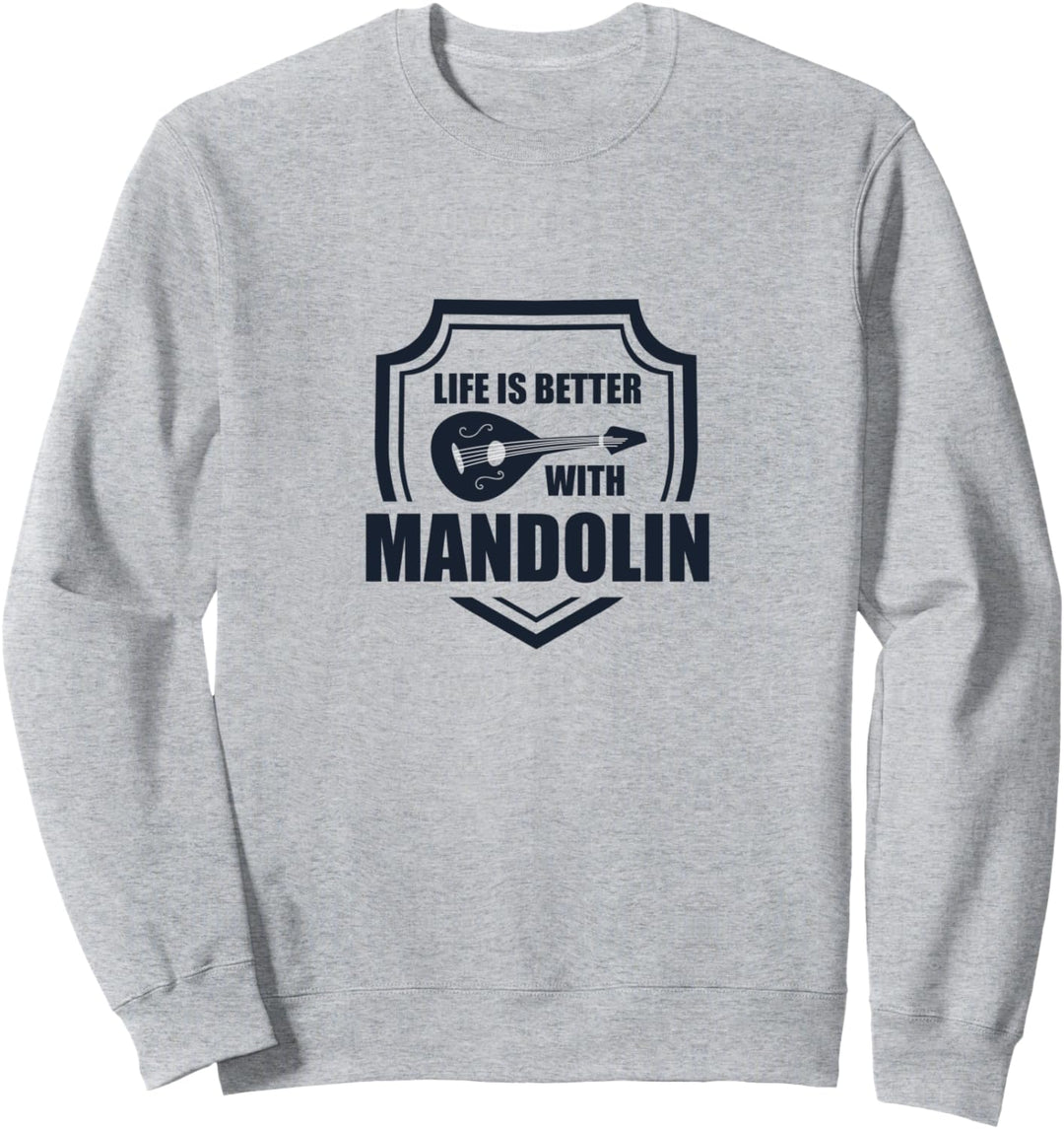 Leben mit Mandoline Musiknoten Bluegrass-Musiker Sweatshirt
