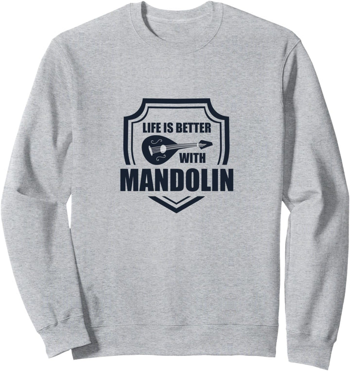Leben mit Mandoline Musiknoten Bluegrass-Musiker Sweatshirt