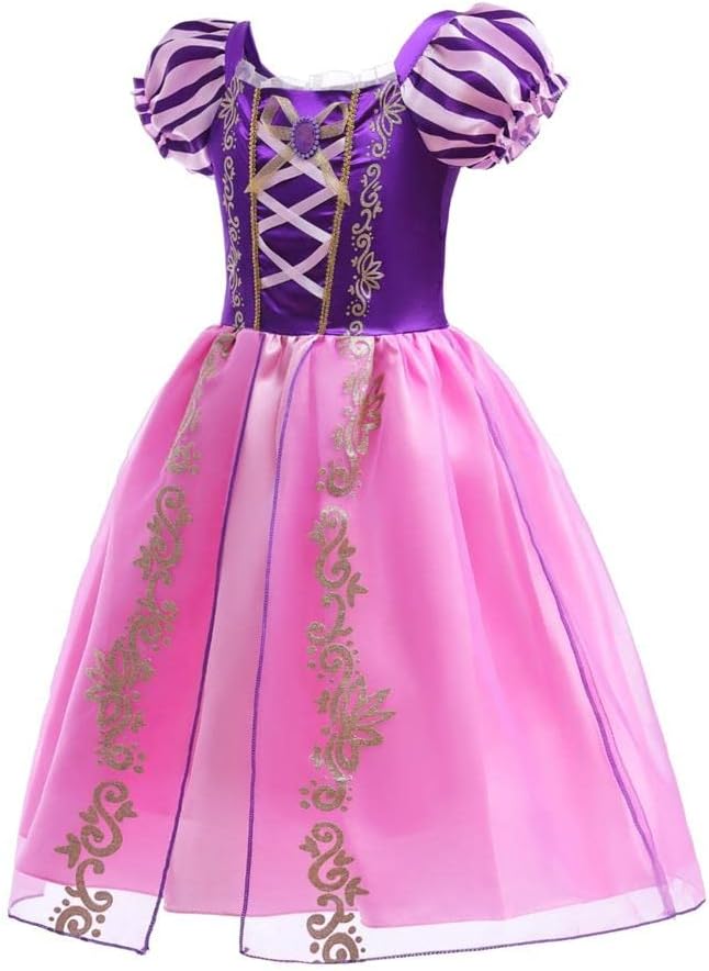 Lito Angels Prinzessin Rapunzel Kostüm Kleid für Mädchen Kinder, Halloween Karneval Party Verkleidun