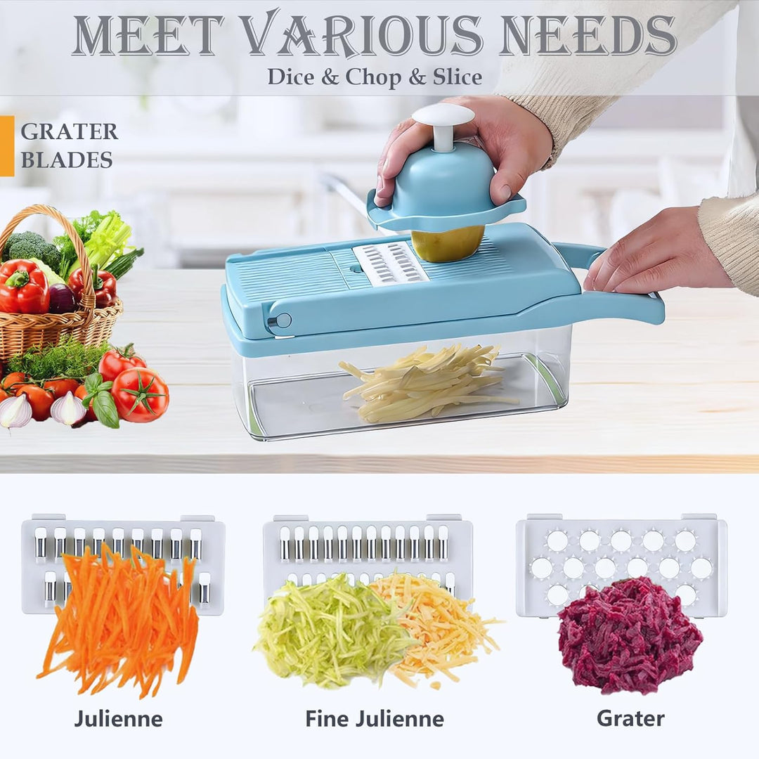 Gemüseschneider Gemüsehobel Reibe Zwiebelschneider Mandoline Dicer Chopper Küchenreibe Gemüsereibe,