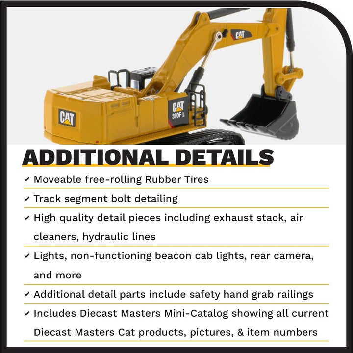 DIECAST MASTERS CAT 390F L Hydraulic Tracked Excavator