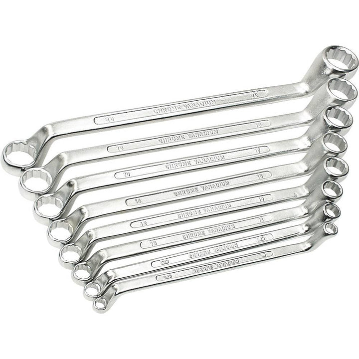 Brüder Mannesmann Ringschlüsselsatz, 6-22 mm, Chrom-Vanadium, 8-teilig | M 140-08DIN