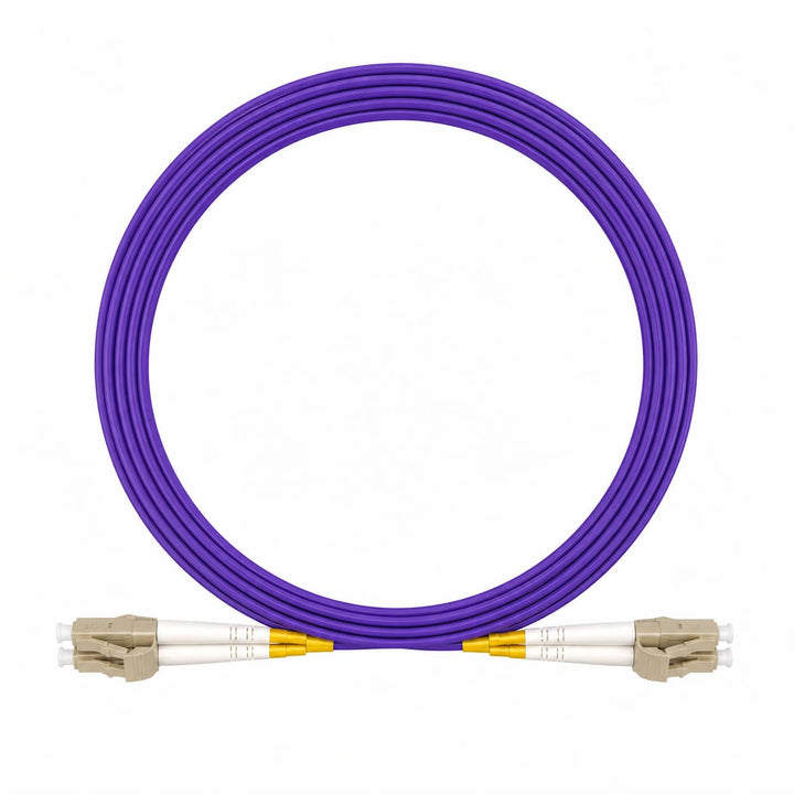 Elfcam® - 120m Glasfaserkabel LC/UPC auf LC/UPC OM4 Multimode-Duplex-Glasfaserkabel (50/125 um) LSZH