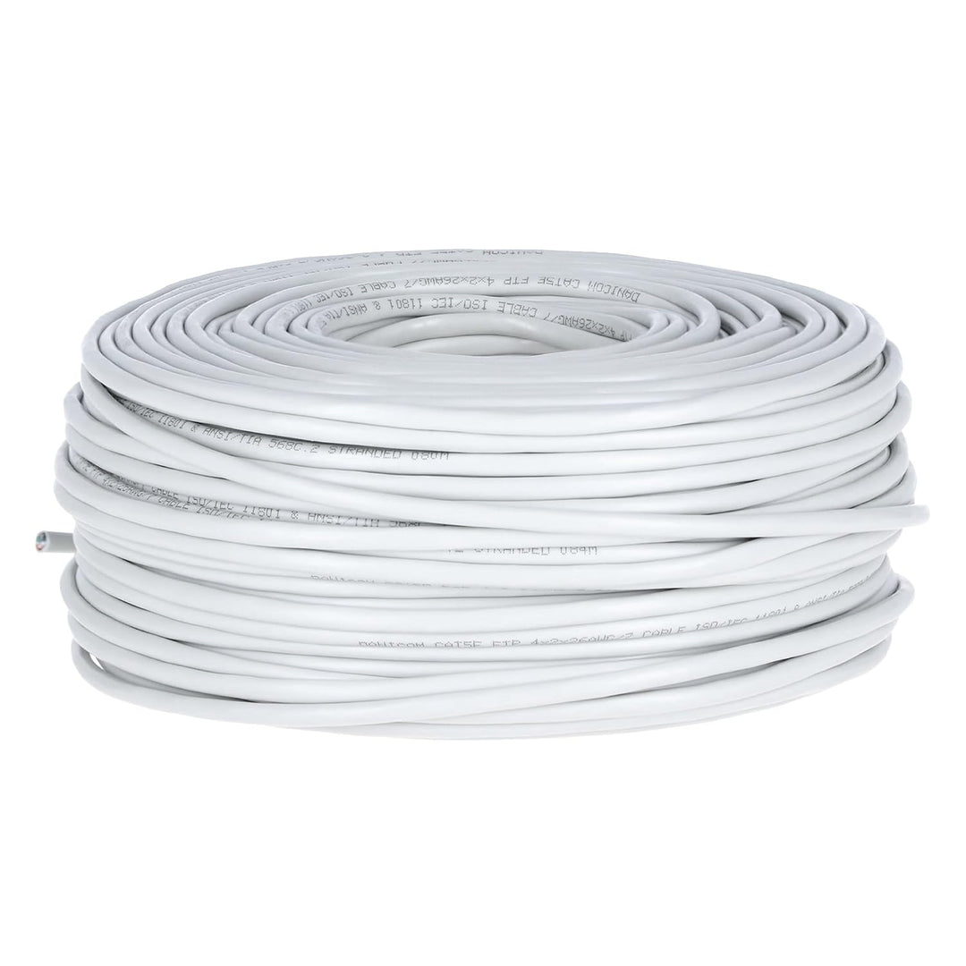 Danicom CAT5e Netzwerkkabel - SF/UTP - AWG 26/7 (Flexibel) - 100 Meter - Grau - CCA, POE, Ethernet,