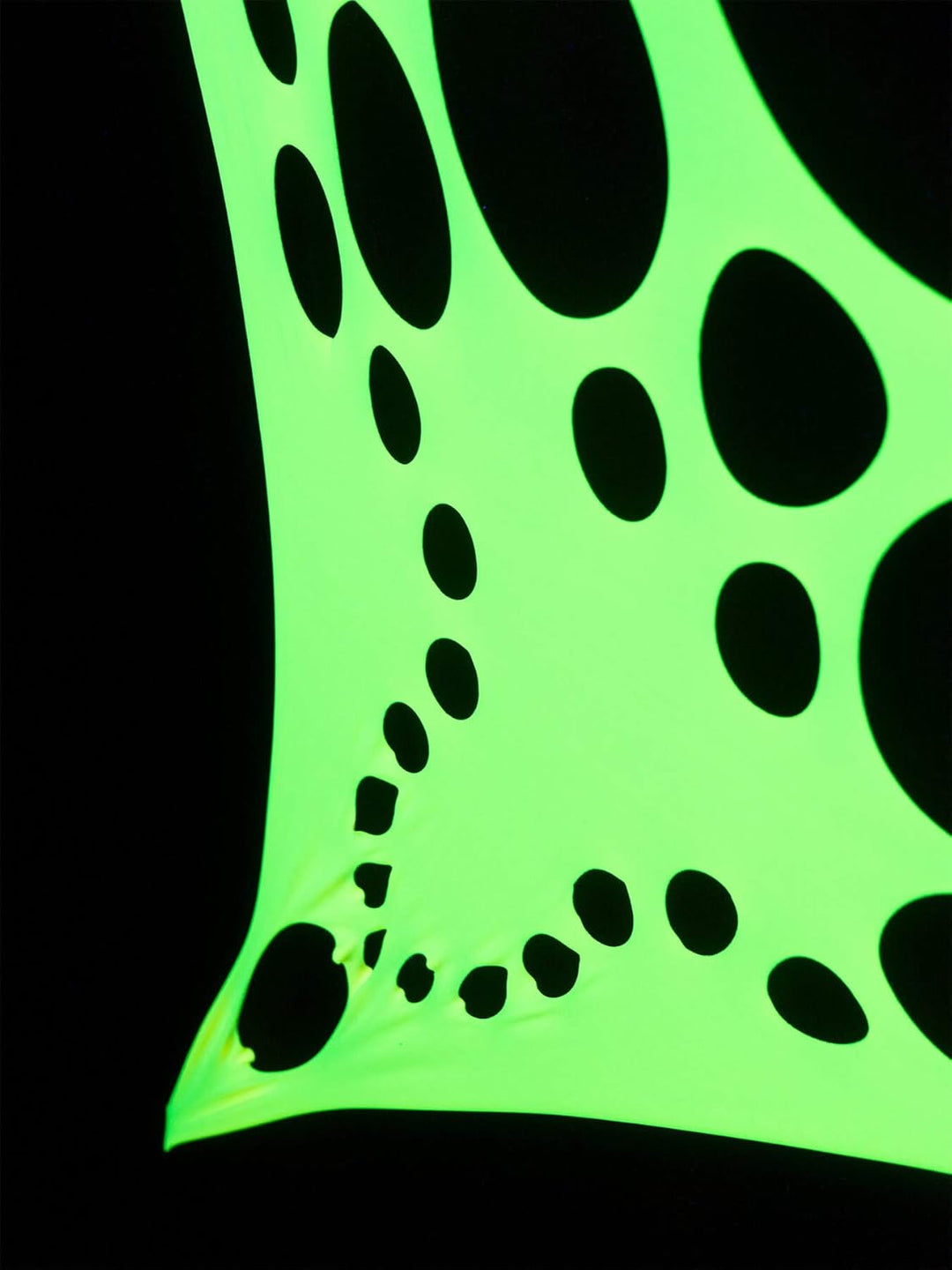 Schwarzlicht Segel Spandex | Progspy Neon Space Star II | Vanille | 1,5 x 3m | UV-aktiv | Leuchtend