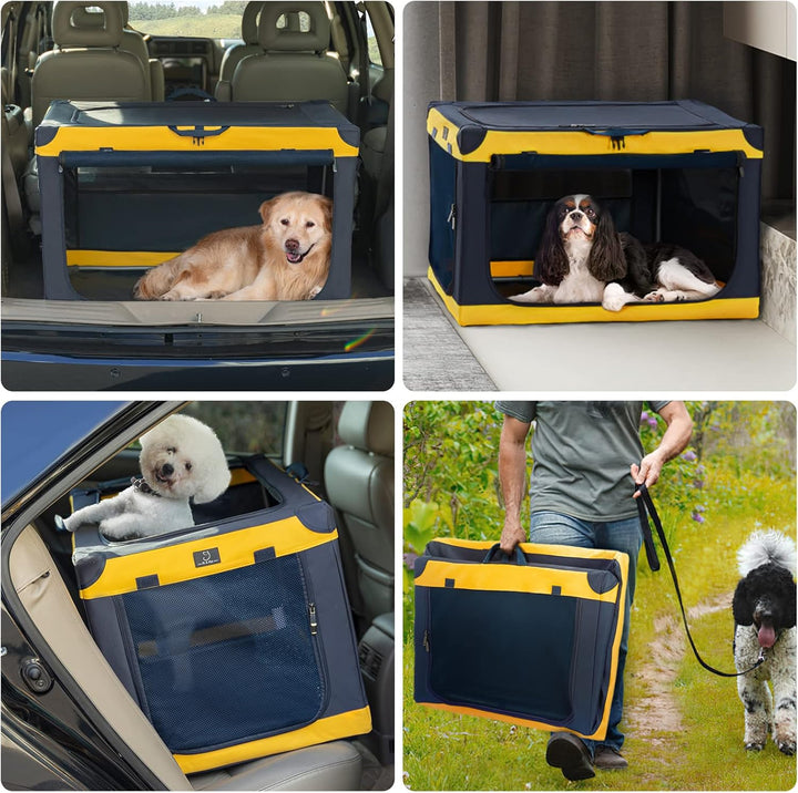 A 4 Pet Hundebox faltbar grosse Hunde, Hundebox für zuhause tragebar Hundetransportbox Transportbox