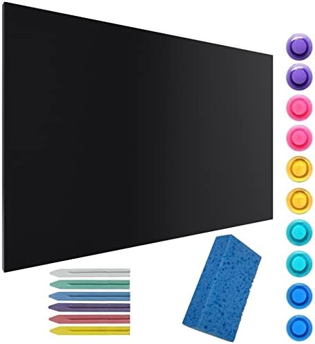 ALLboards Metallische Magnettafel KREIDETAFEL SCHWARZ 60x40cm MetalBoards Memoboard für jede Art von