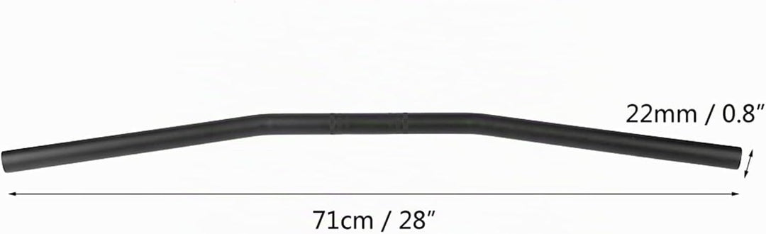 Motorradlenker Eisen 7 / 8Inch 22MM Drag Bar Lenker Schwarz Silber(schwarz) Silber,Schwarz, Silber,S