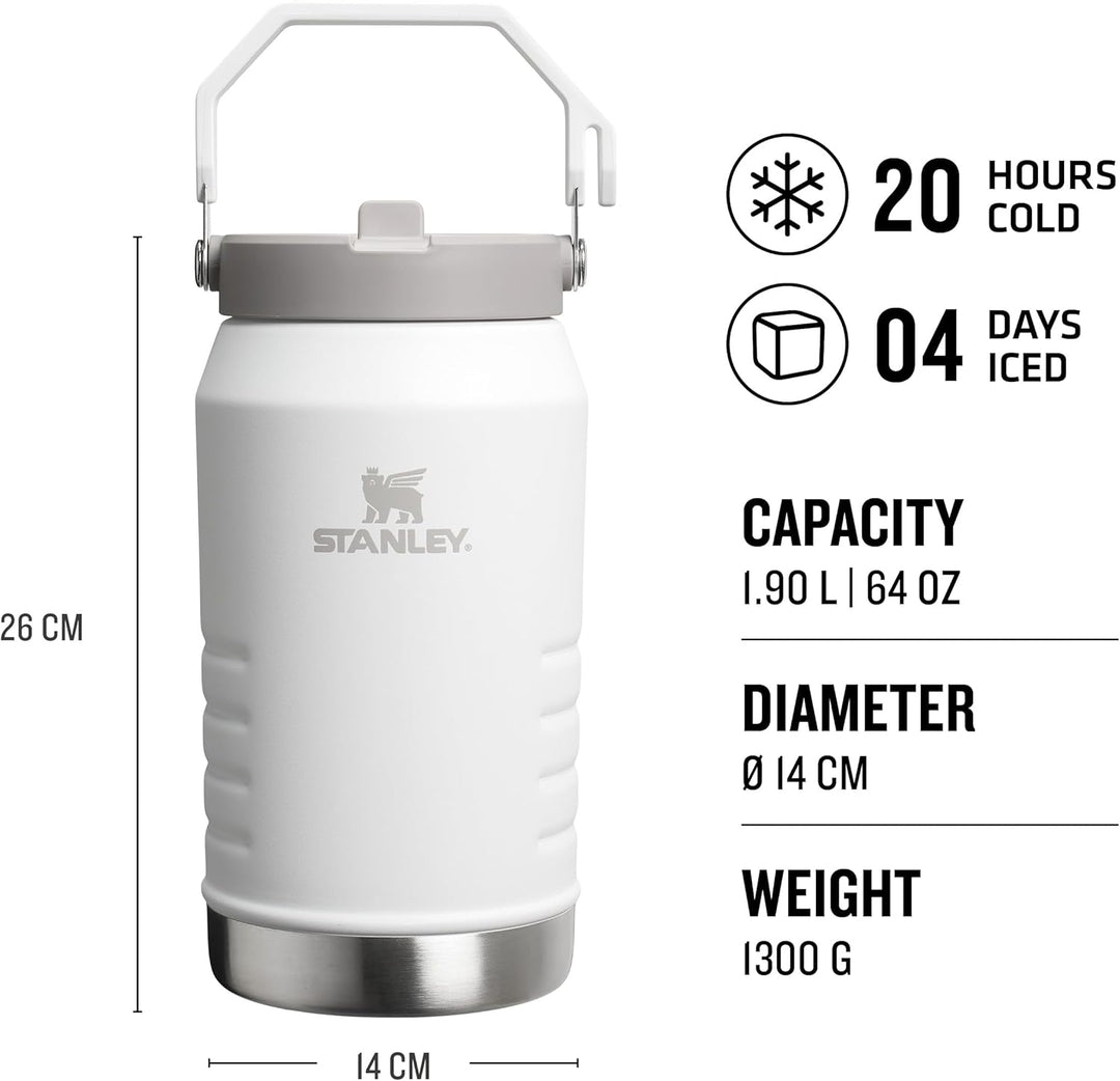 Stanley 1913 IceFlow Flip Straw Jug 1.9L - Thermobecher Kühlt 20 Stunden - 4 Tage Eisgekühlt - Ausla