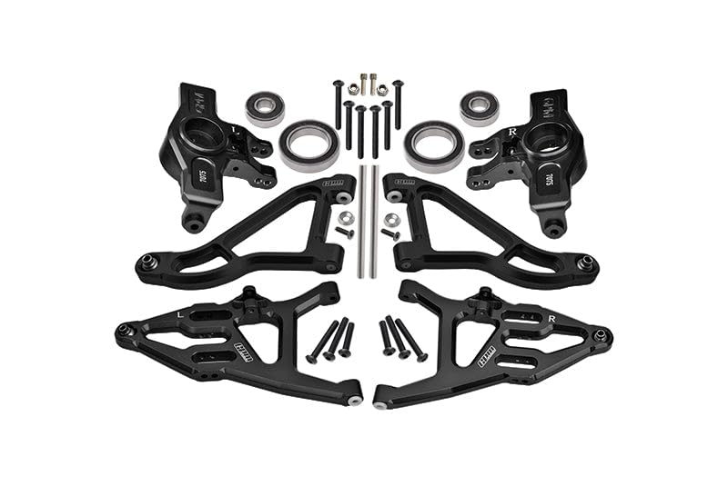 Aluminium 7075 Alloy Front Knuckle Arms (Larger Inner Bearings) + 6061 Alloy Front Upper & Lower Sus