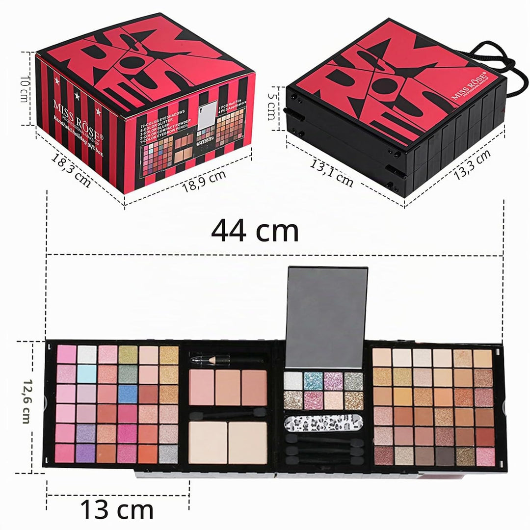 RoseFlower Profi Schminke Set Makeup Paletten Make Up Set Schminkkoffer Teen Make-up-Palette mit Spi
