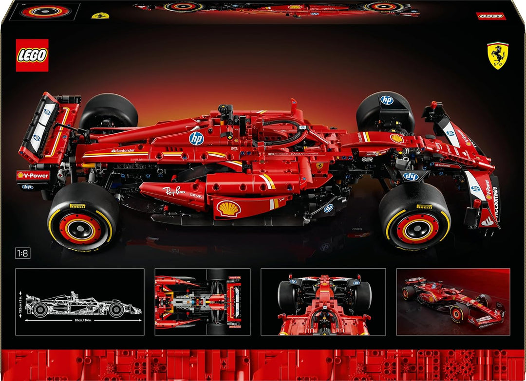 LEGO Technic Ferrari SF-24 F1 Rennauto - Modellauto für Erwachsene - Formel 1 Set zum Sammeln - V6-M