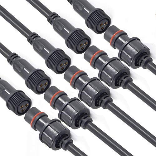 3pin wasserdichte Anschlüsse,Male Female Plug LED Steckverbinder, 3Pin 3Core Waterproof IP68 Steckve