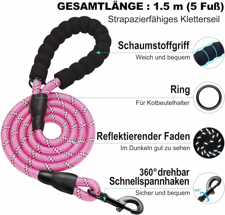 haapaw Hundegeschirr und Leine Set, kein Ziehen, verstellbares, reflektierendes Step-in-Welpengeschi