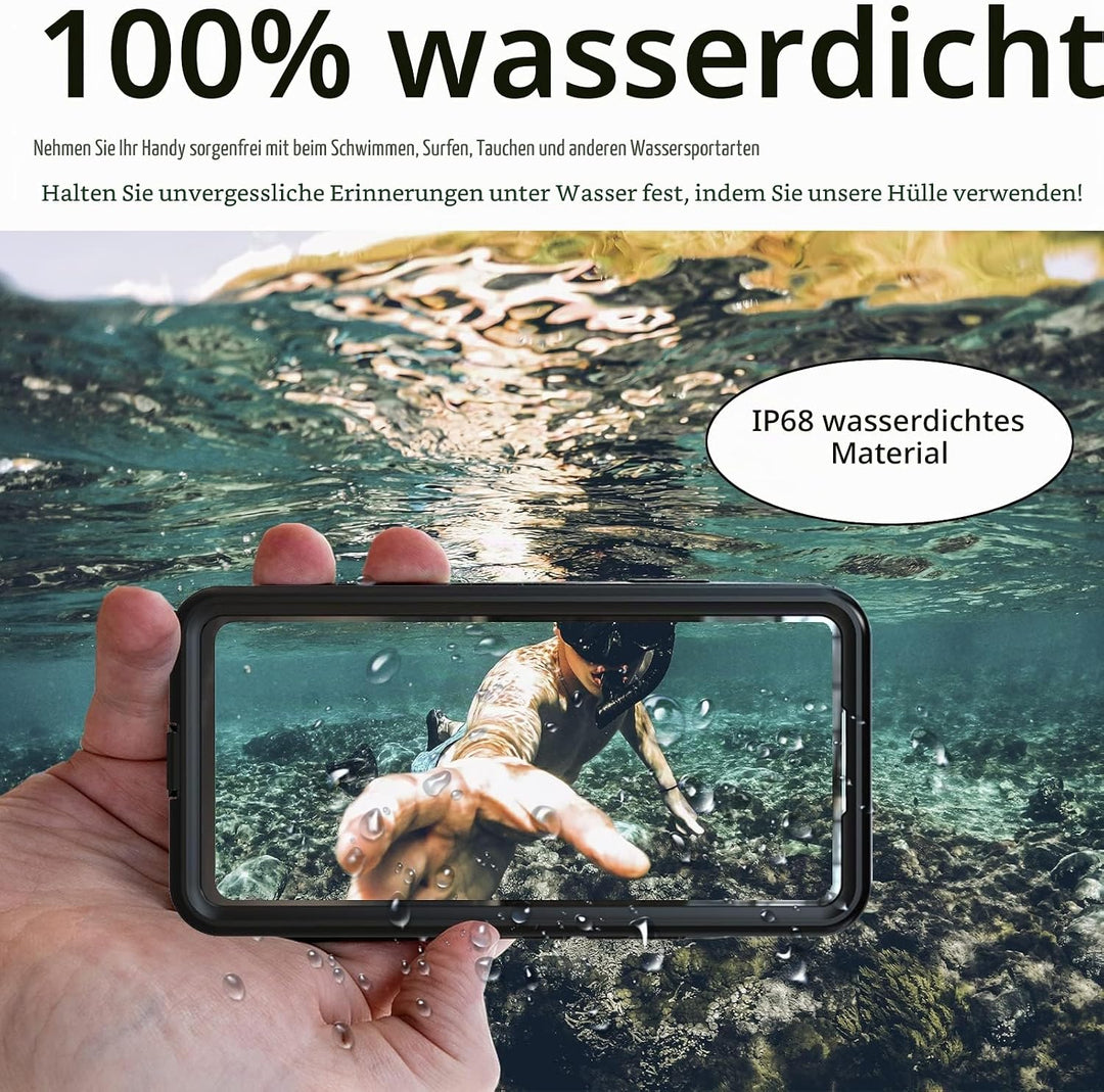 Miimall IP68 Wasserdicht Handyhülle Kompatibel mit Samsung Galaxy A54 Hülle, Galaxy A54 Hülle mit Di