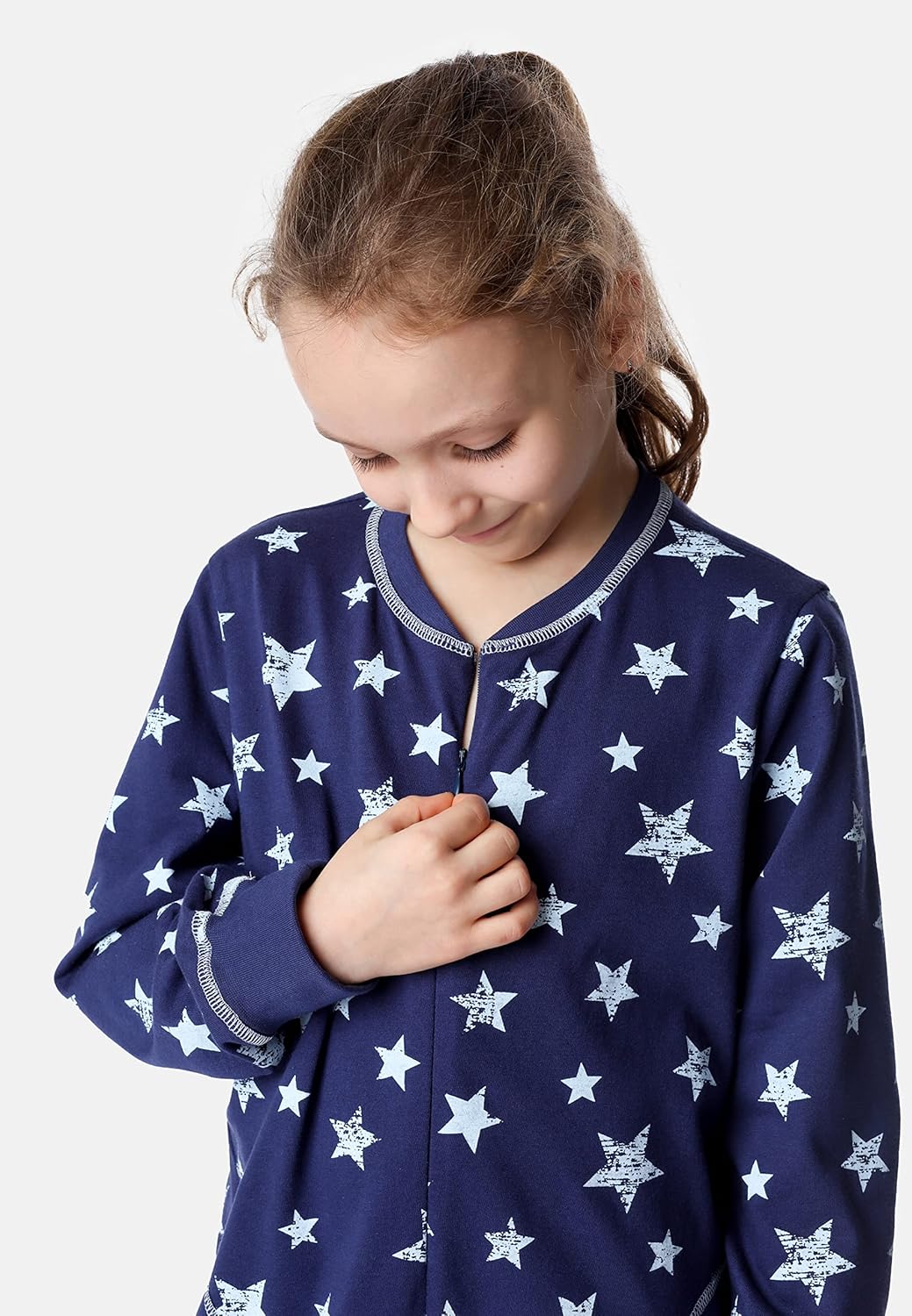 Merry Style Mädchen Schlafoverall Jumpsuit Mädchen Bequeme und warme Schlafanzug Kinder MS10-186 110