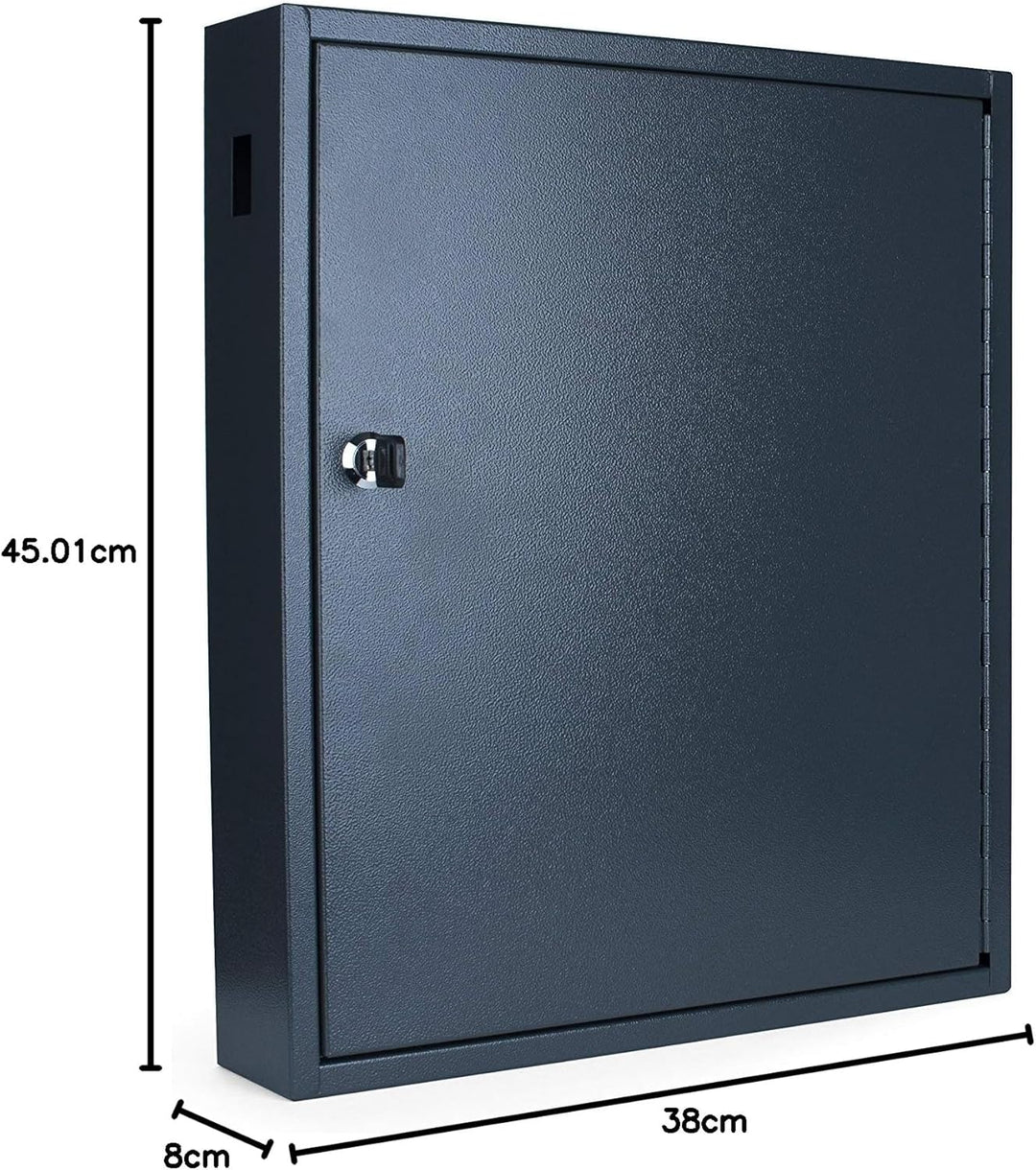 Pavo 8047208 Deluxe Schlüssel-Kasten/Schrank/Tresor, 80 Haken mit seitlichem Schlüsseleinwurf, dunke