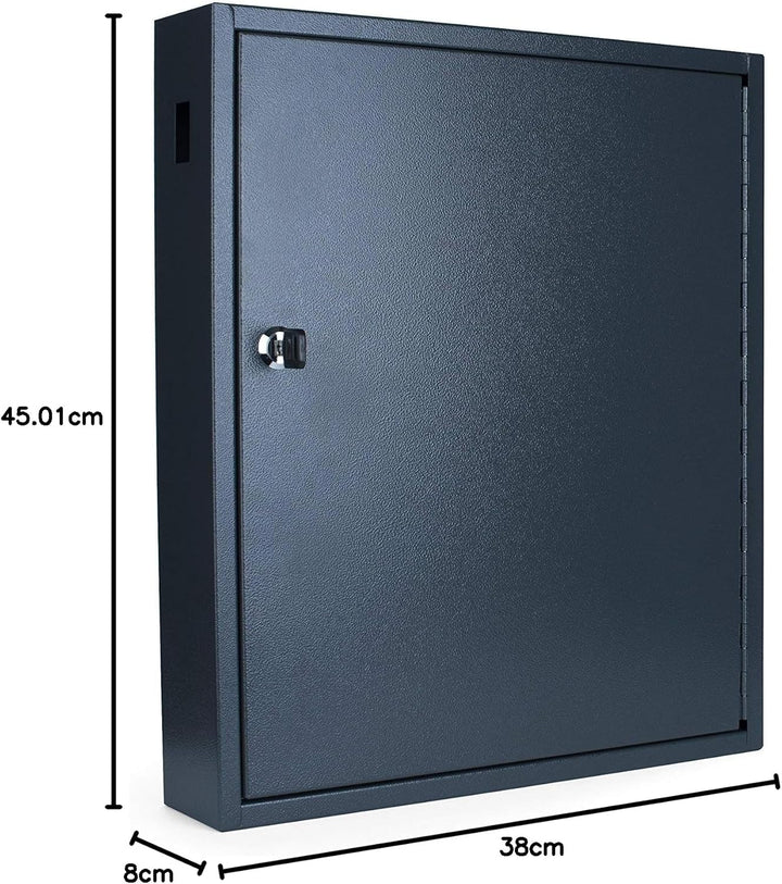 Pavo 8047208 Deluxe Schlüssel-Kasten/Schrank/Tresor, 80 Haken mit seitlichem Schlüsseleinwurf, dunke