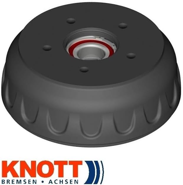 Original Knott Bremstrommel 200x50 LK 112x5 Guss 26979 20-2425/1 + Kompaktlager 26980C02