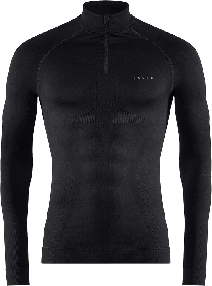 FALKE Herren Maximum Warm High Zip Neck Funktionsshirt Langarmshirt für kalte bis sehr kalte Tempera