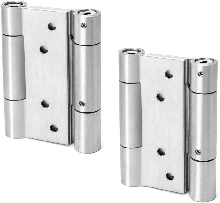 QWORK® Pendeltürband Türscharnier, 304 Edelstahl Scharniere für Pendeltür und Schwingtür für Cafe, S