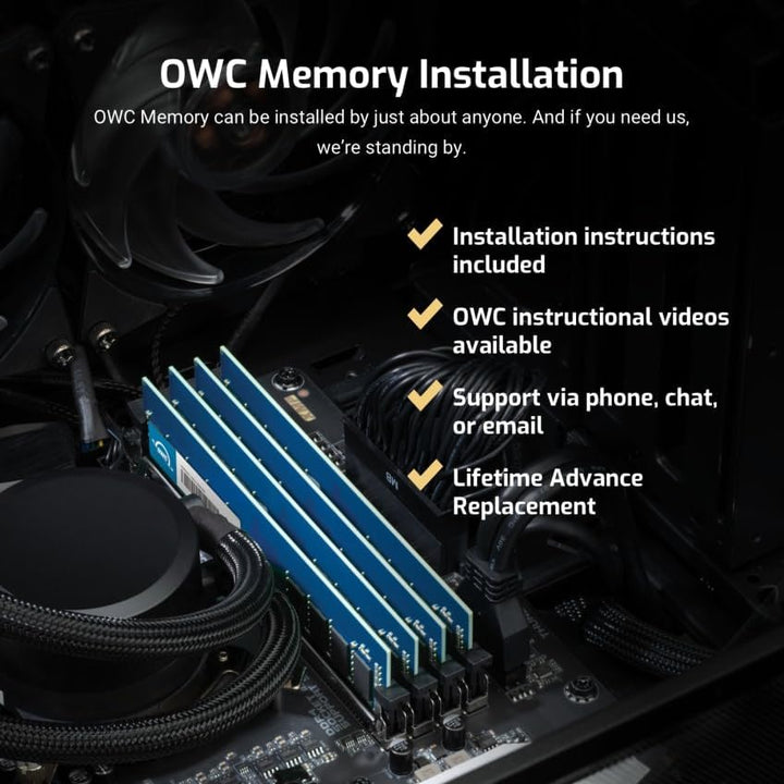 OWC - 64GB Memory Upgrade Kit - 4 x 16GB PC10600 DDR3 ECC-R 1333MHz DIMMs für Mac Pro 2009-2012 'Neh