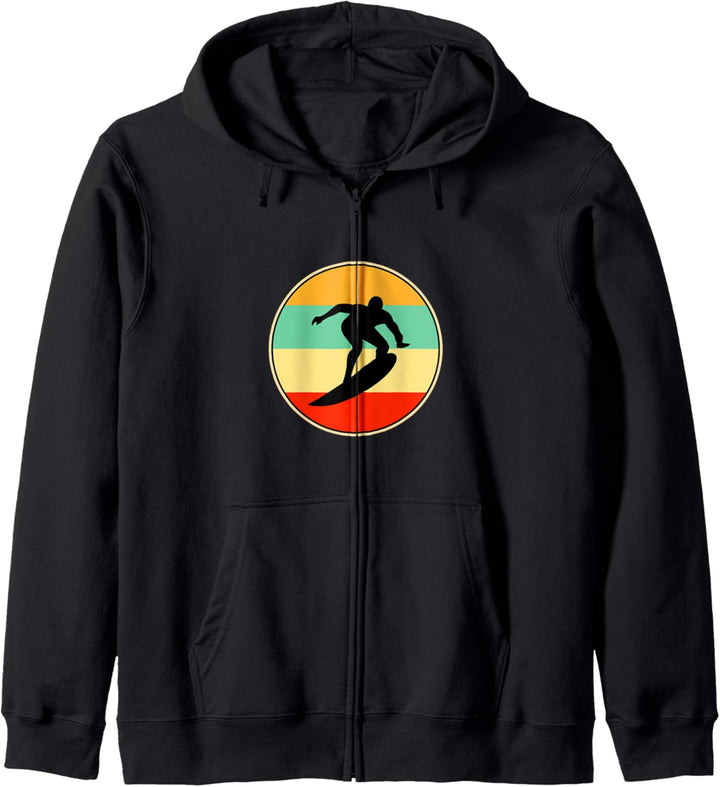 Lustige Surfen Retro Geschenk für Männer Frauen Kapuzenjacke