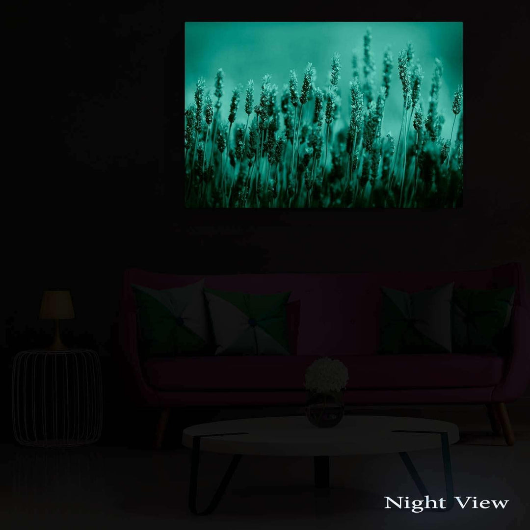 Startonight Bilder Lila Lavendel Feld Blumen, Leinwandbilder Moderne Kunst, Natur Wanddeko Kunstdruc