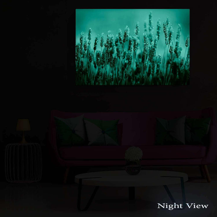Startonight Bilder Lila Lavendel Feld Blumen, Leinwandbilder Moderne Kunst, Natur Wanddeko Kunstdruc