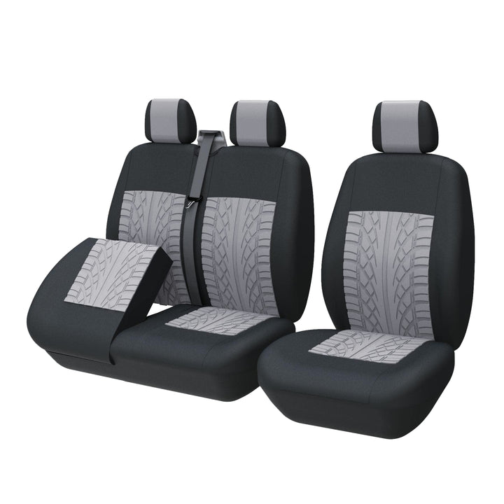 TOYOUN Universal Sitzbezüge Auto für Transporter LKW - Separater Design Sitzunterseitenstauraum zugä