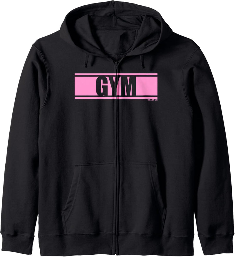 Gym Rosa Gym Fitness Workout rosa Schrift Druck Motiv Kapuzenjacke