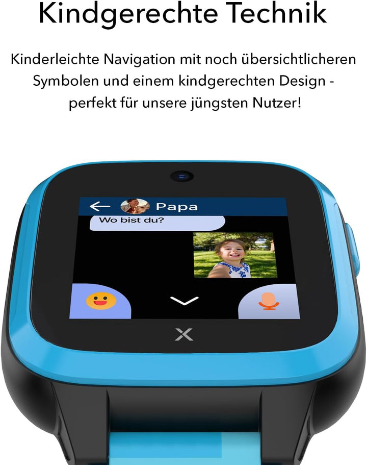 XPLORA XGO 3 - wasserdichte Telefon Uhr für Kinder - 4G, Anrufe, Nachrichten, Schulmodus, SOS-Funkti