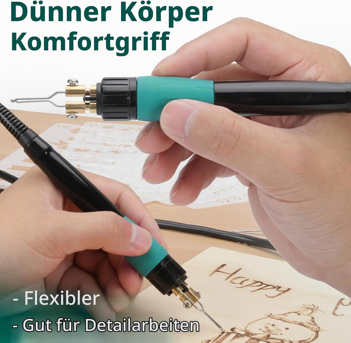 YIHUA 939-V Brandmalerei brennpeter für holz mit 23 Drahtspitzen in verschiedenen Formen, abnehmbare
