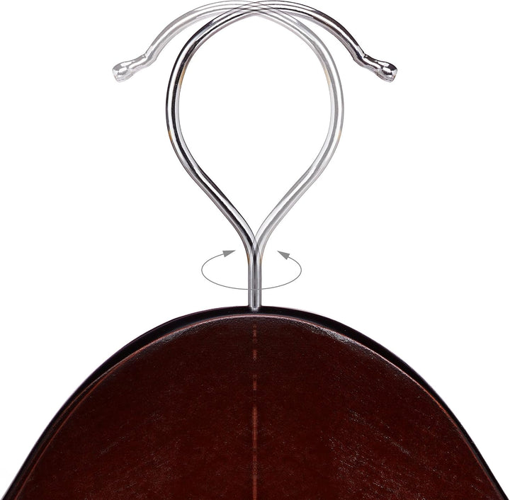 Relaxdays 60 x Kleiderbügel Holz, Garderobenbügel, Hemden & Hosen, 360° drehbar, klassisch, Bügel Hx
