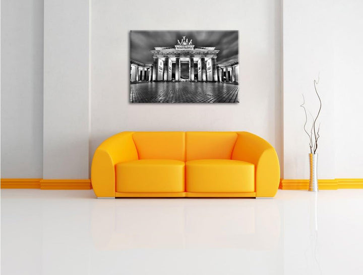 Pixxprint Brandenburger Tor als Leinwandbild/Grösse: 100x70 cm/Wandbild/Kunstdruck/fertig bespannt,