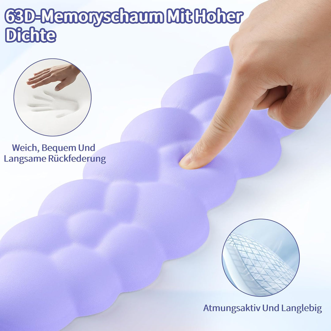 Sushret Wolke Handballenauflage Tastatur, Ergonomisches Wolke Handauflage Tastatur Mit Pu Leder Memo