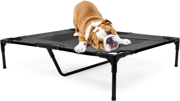 Wiltec Outdoor Hundebett Hundereisebett Schlafplatz Katzenliege L 92 x 77 x 20 cm Schwarz bis 50 kg